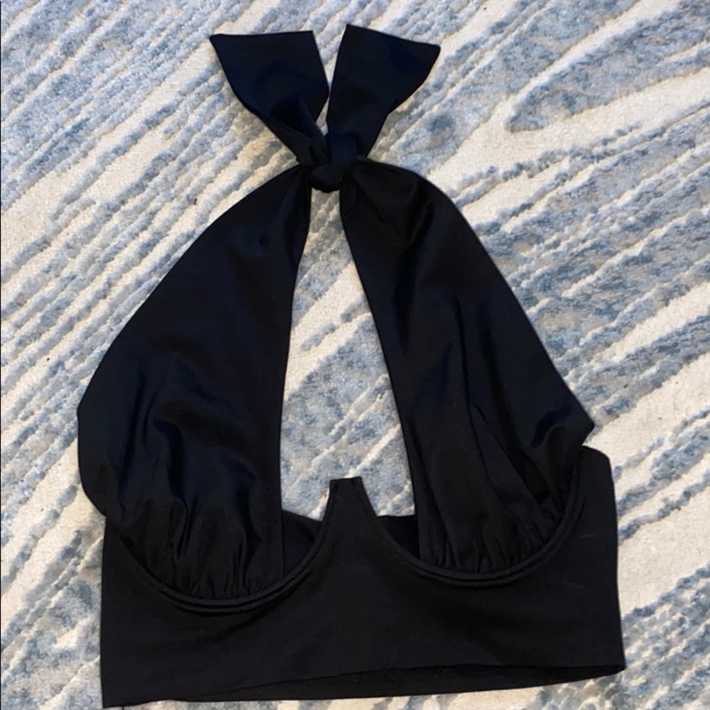 Black halter, crop top